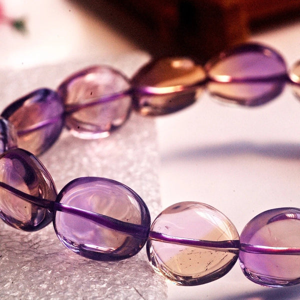 Purple Yellow Ametrine Bracelet-ToShay.org