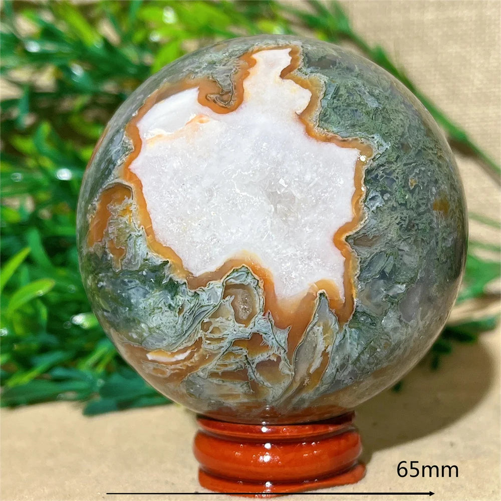 Green Moss Agate Ball-ToShay.org