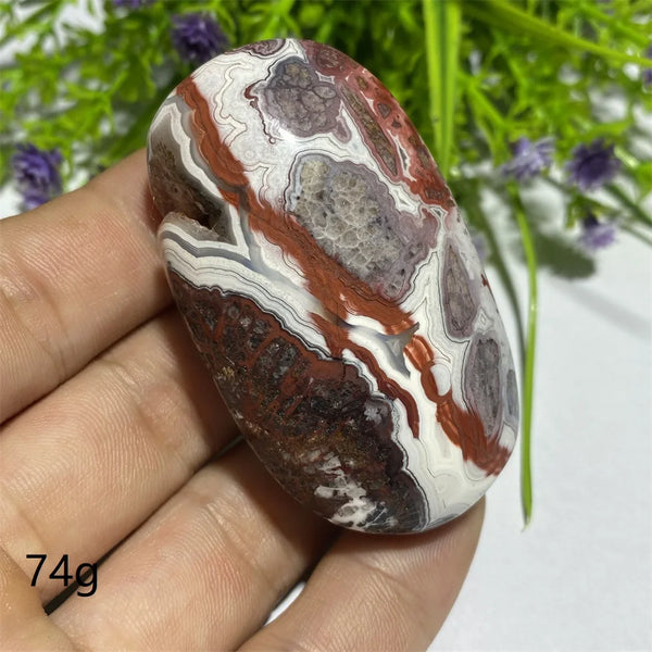 Red Agate Palm Stone-ToShay.org