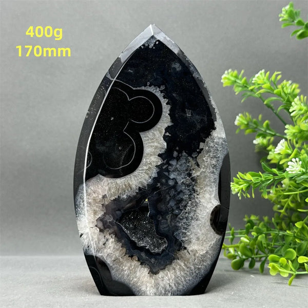 Black Onyx Geode Torch-ToShay.org