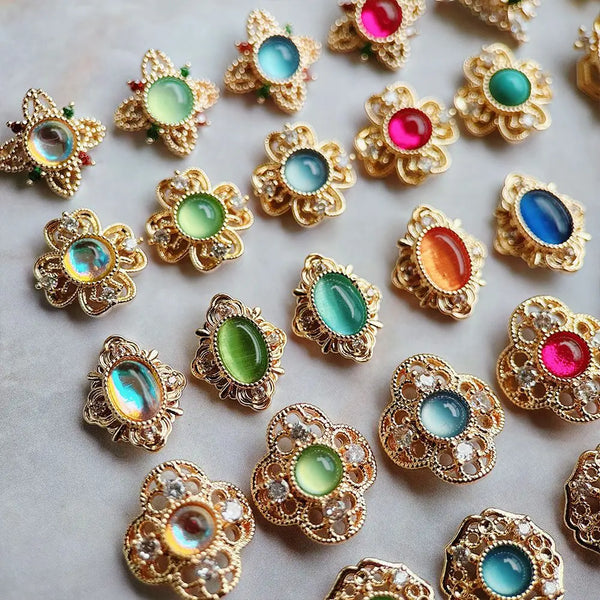 Mixed Gold Crystal Charms-ToShay.org