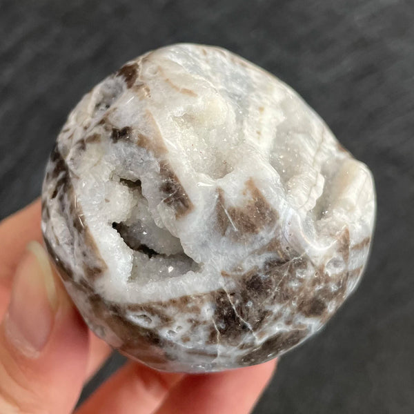 Purple Sphalerite Geode Ball-ToShay.org