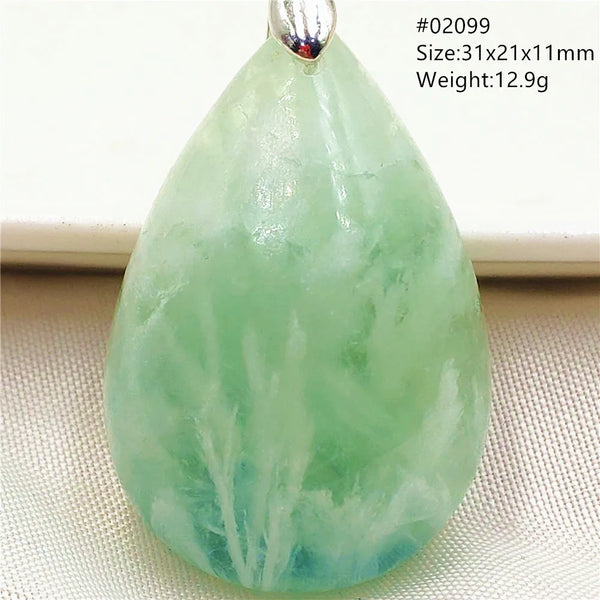 Green Blue Fluorite Pendant-ToShay.org