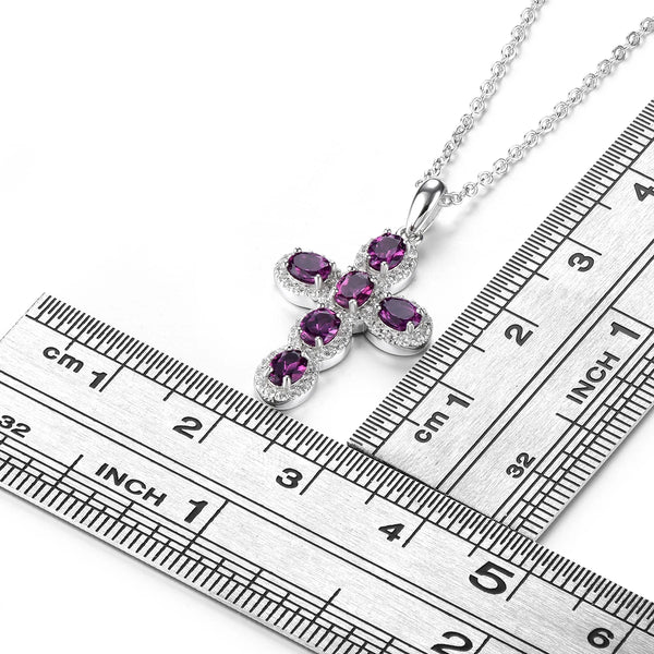 Silver Diamond Cross Pendant-ToShay.org