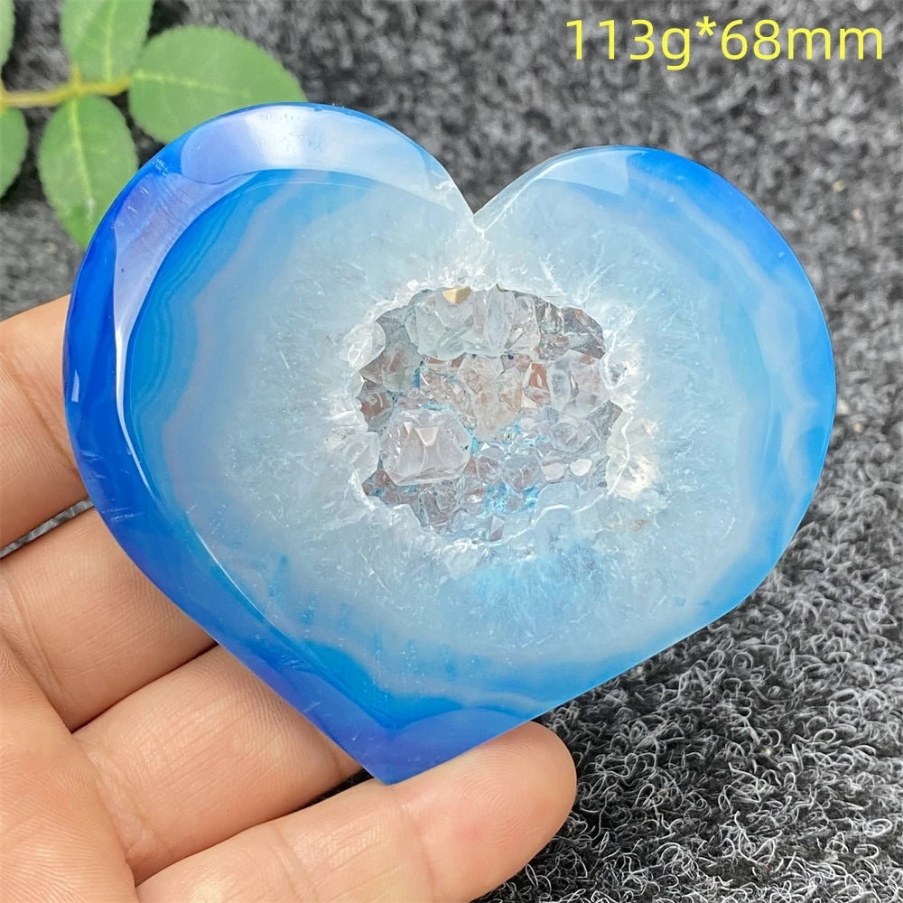 Blue Agate Geode Heart-ToShay.org