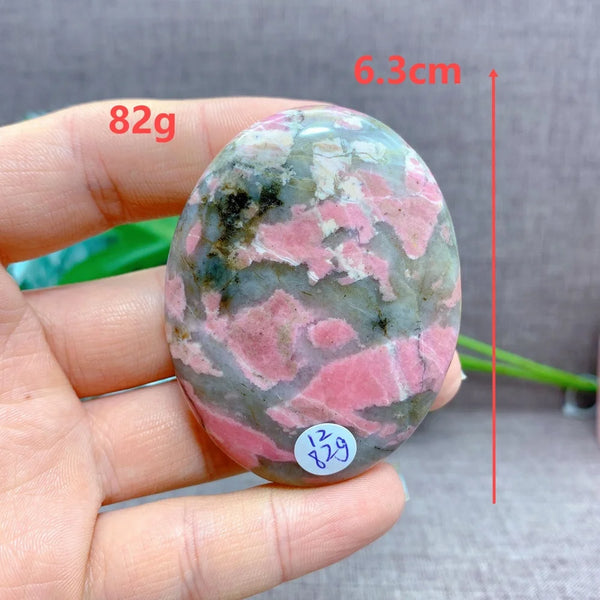 Pink Rhodonite Palm Stones-ToShay.org