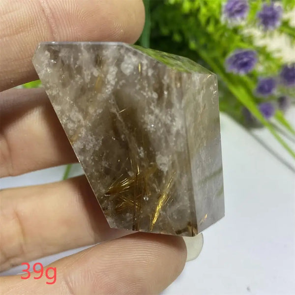 Gold Rutilated Hair Crystal-ToShay.org