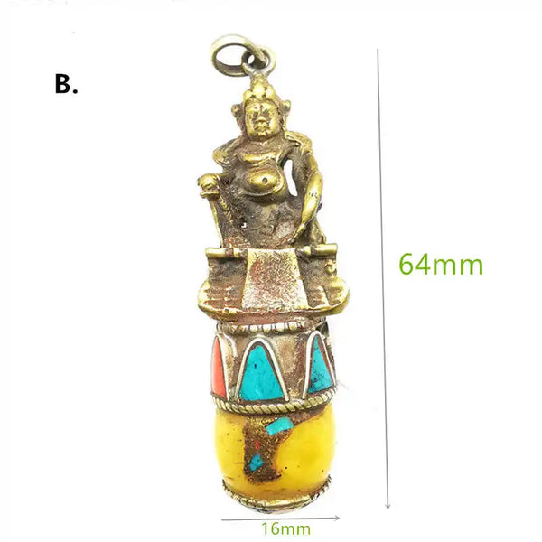 Brass Treasure God Amulet-ToShay.org