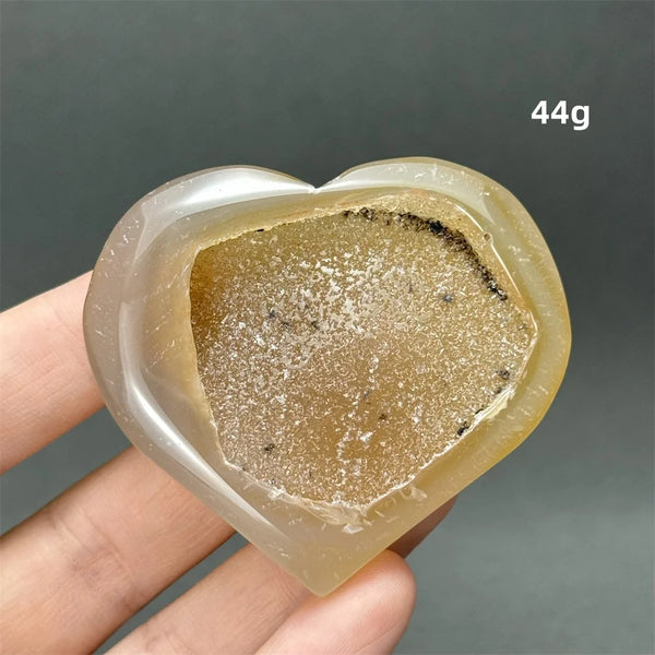 Grey Agate Geode Heart-ToShay.org