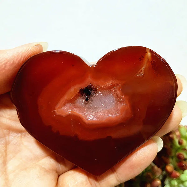 Red Agate Geode Heart-ToShay.org