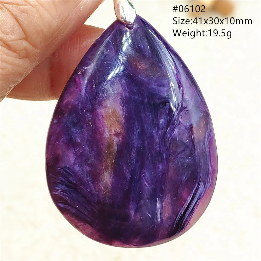 Purple Charoite Pendant-ToShay.org