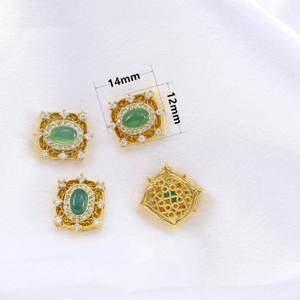 Gold Chrysoprase Bead-ToShay.org