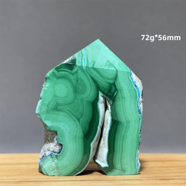 Blue Chrysocolla Malachite Point-ToShay.org