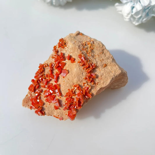 Orange Vanadinite Crystal-ToShay.org