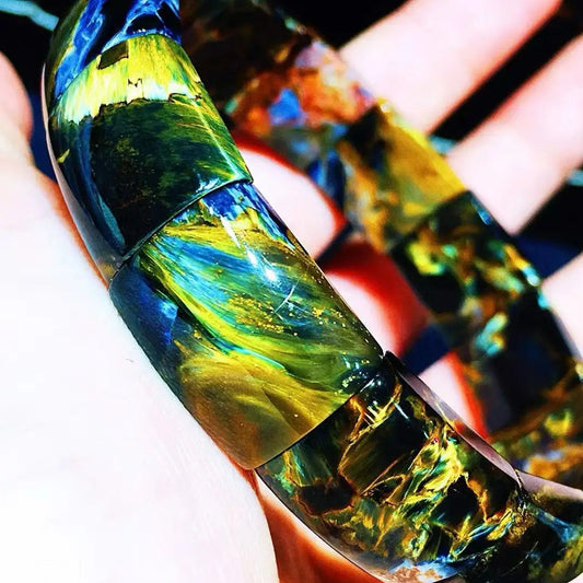 Blue Pietersite Chatoyant Bracelet-ToShay.org
