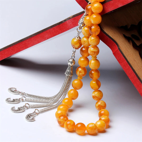 Yellow Amber Prayer Beads-ToShay.org