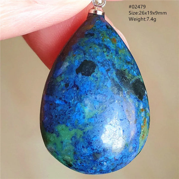 Blue Azulite Malachite Pendant-ToShay.org