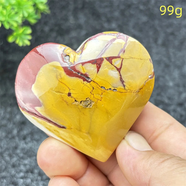 Yellow Moritzite Stone Heart-ToShay.org
