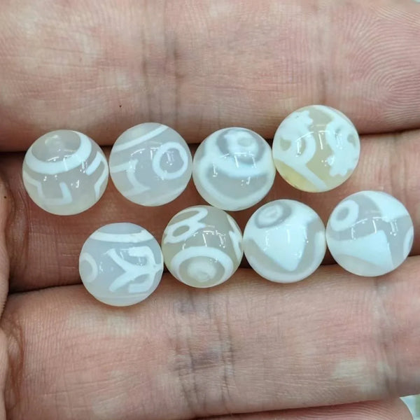 White Jade Agate Beads-ToShay.org