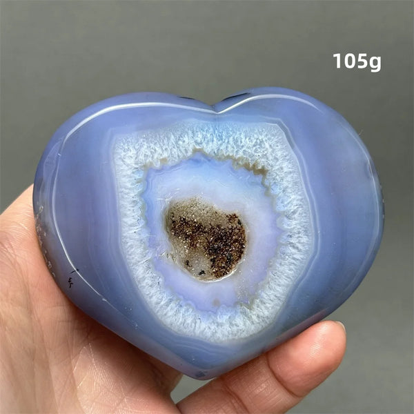 Blue Agate Geode Heart-ToShay.org