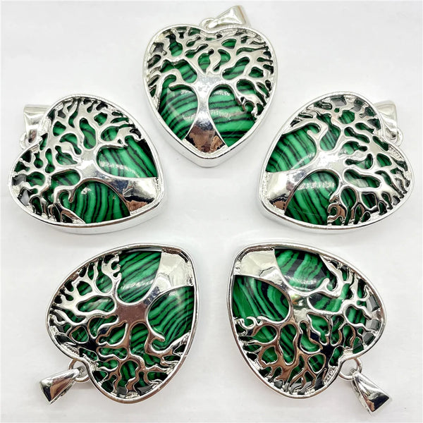 Mixed Crystal Quartz Tree Pendants-ToShay.org