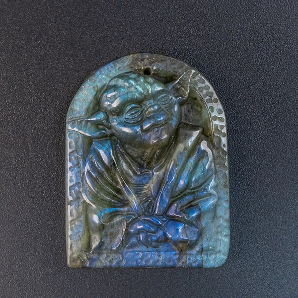 Blue Labradorite Yoda Plate-ToShay.org