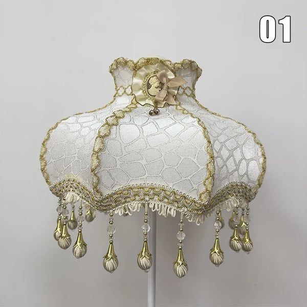 Beaded Lace Flower Lamp Shade-ToShay.org