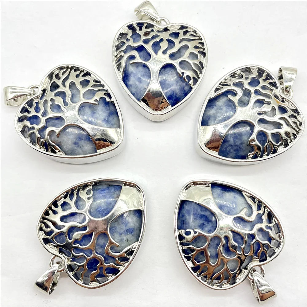 Mixed Crystal Tree Pendants-ToShay.org
