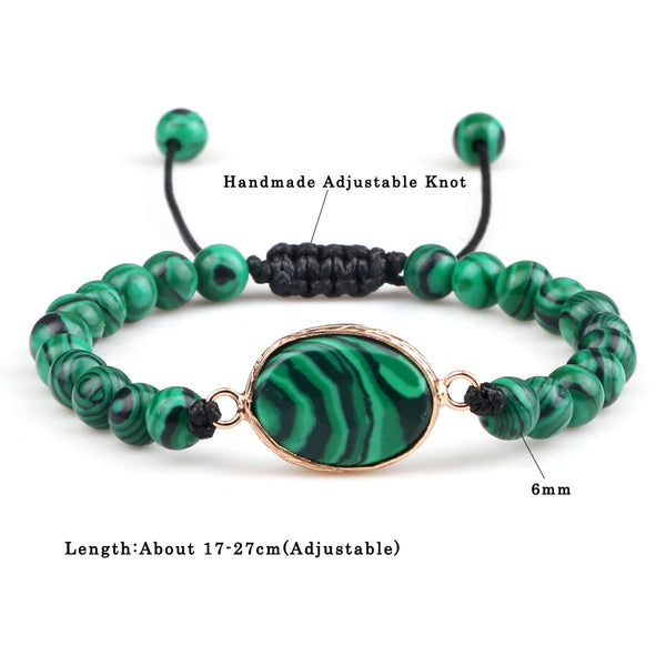 Green Malachite Mala Necklace-ToShay.org
