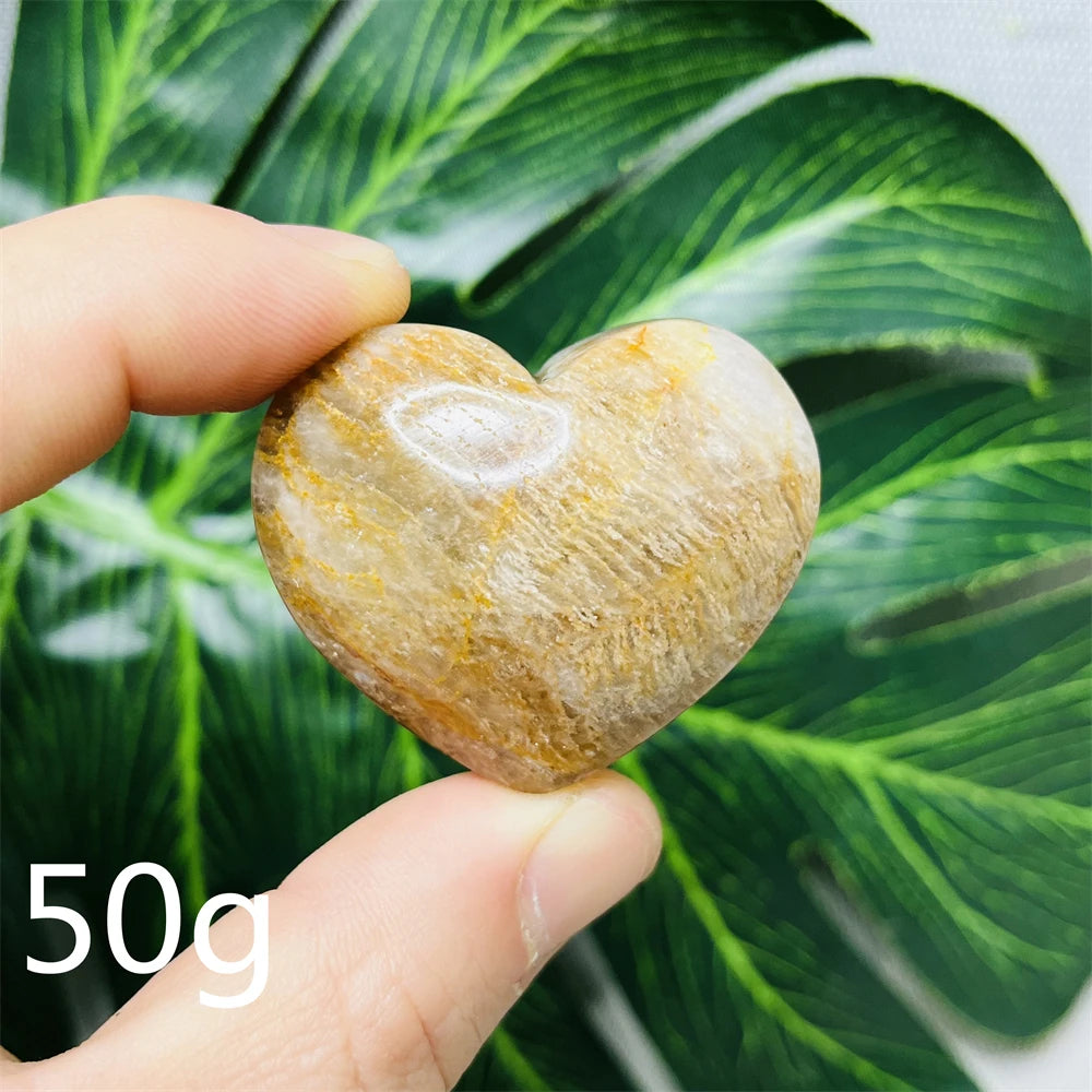 Yellow Garden Ghost Quartz Heart-ToShay.org