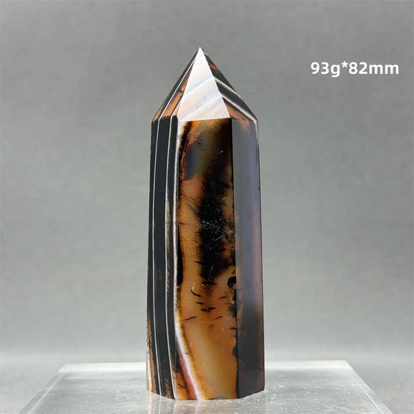 Black Red Striped Agate Wand-ToShay.org