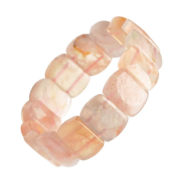 Pink Cherry Agate Bangle-ToShay.org