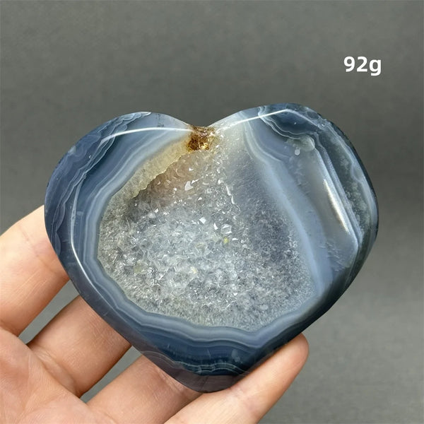 Grey Agate Geode Heart-ToShay.org