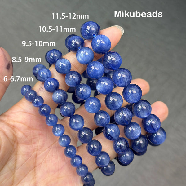 Blue Kyanite Bead Bracelet-ToShay.org