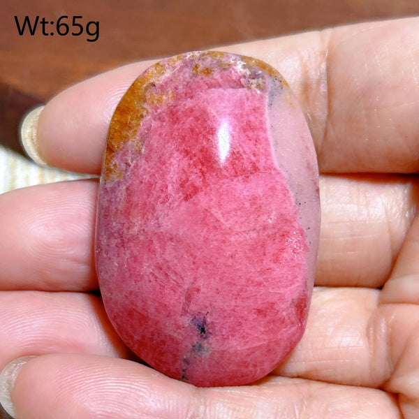 Pink Rhodonite Palm Stone-ToShay.org