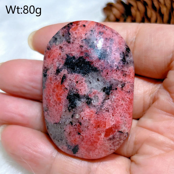 Pink Rhodonite Palm Stone-ToShay.org