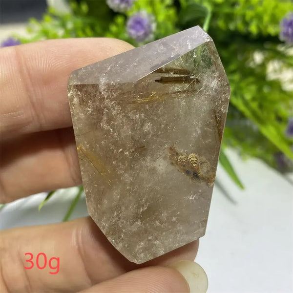 Gold Rutilated Hair Crystal-ToShay.org