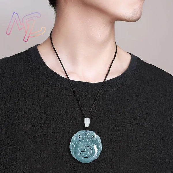 Blue Jadeite Ram Pendant-ToShay.org