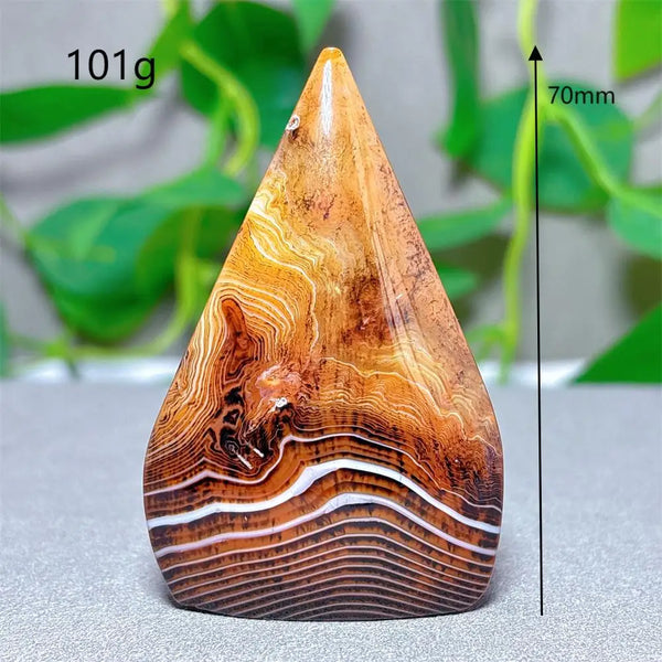 Black Red Silk Agate Flame-ToShay.org