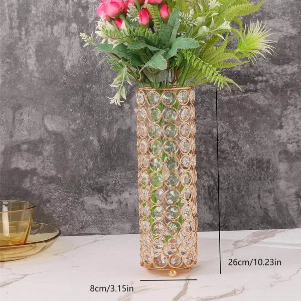 Crystal Bead Flower Vase-ToShay.org