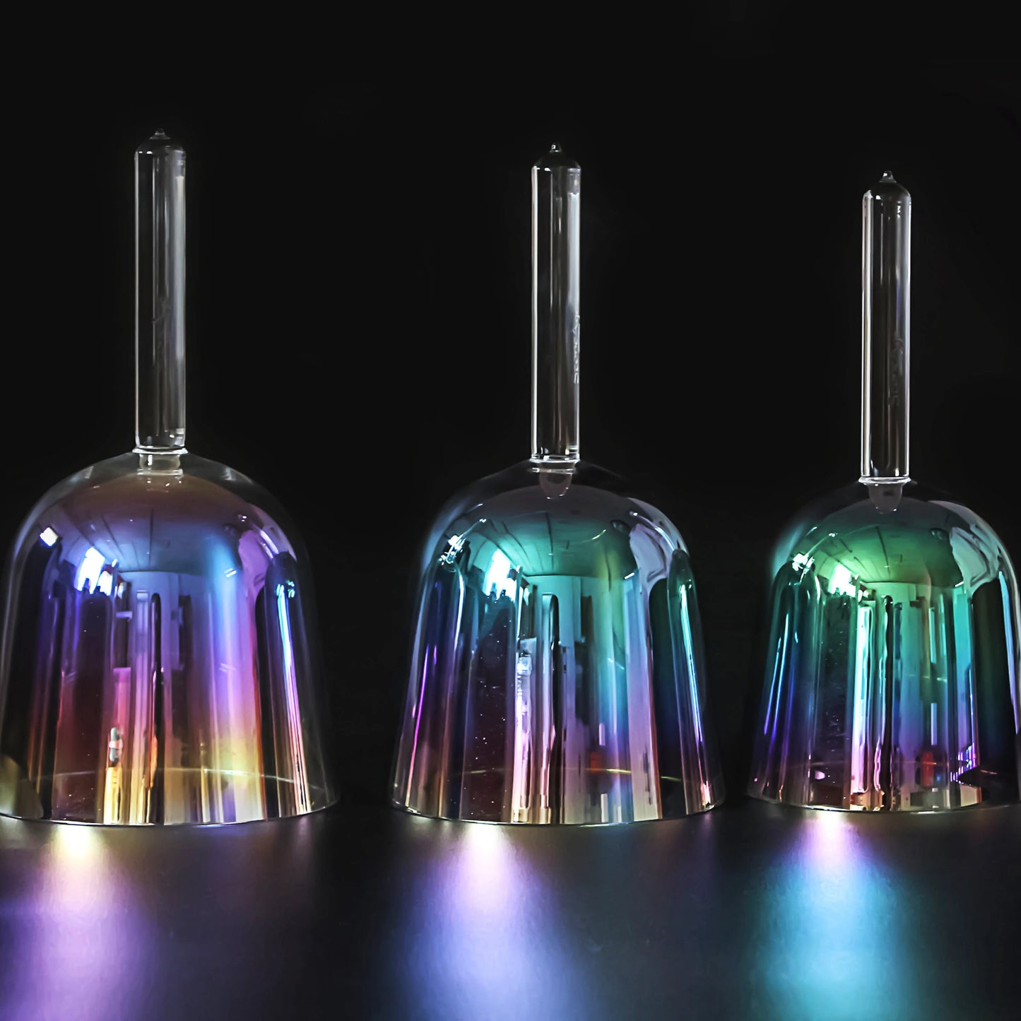 A Set of Alchemy Hand Held Crystal Singing Bowl Color Handmade 8 Tone Yoga Meditation Bowl Decompression Percussion Instrument-ToShay.org