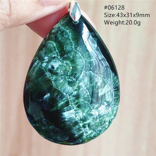 Green Seraphinite Pendant-ToShay.org