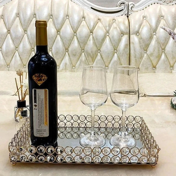 Crystal Bead Mirror Tray-ToShay.org