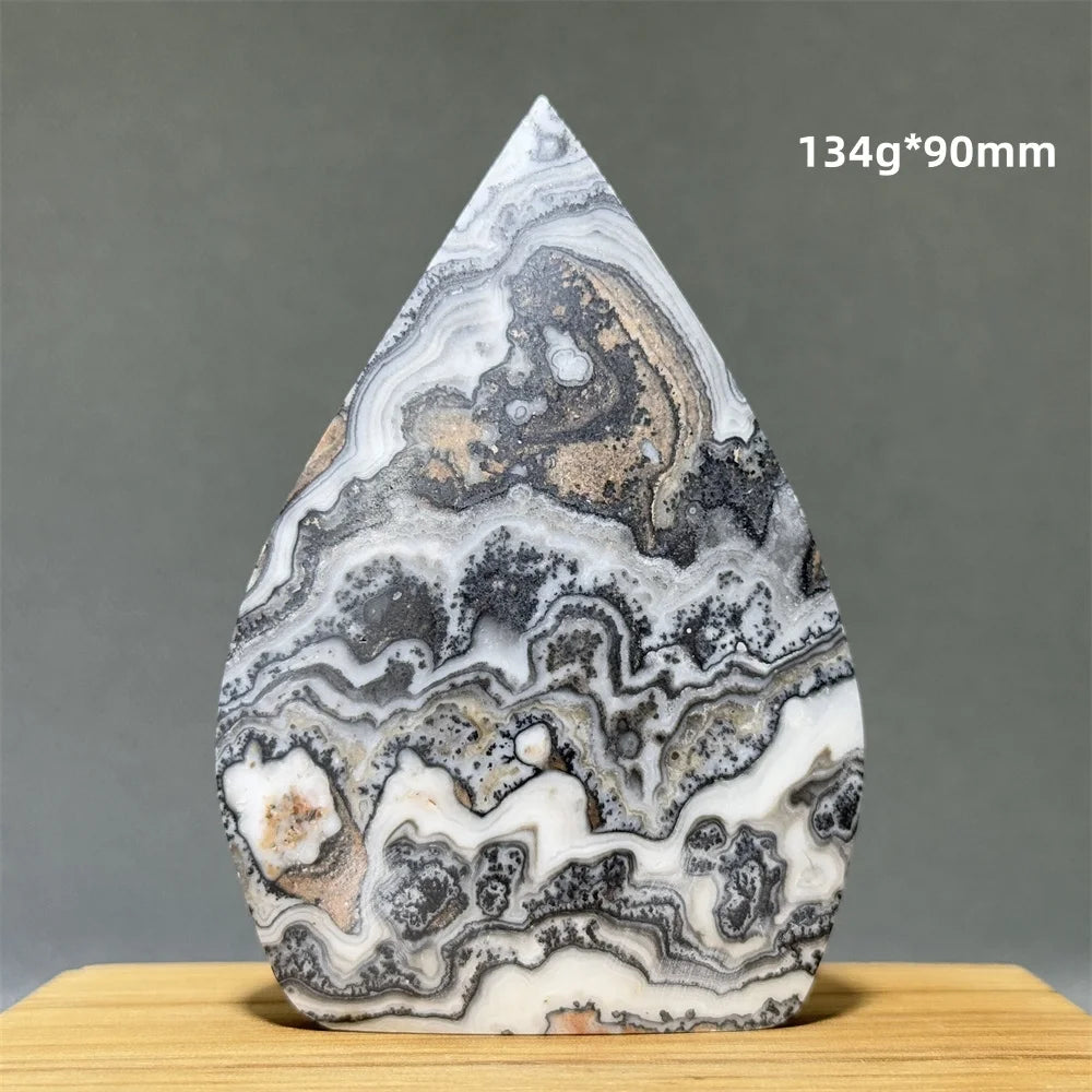 Grey Striped Agate Torch-ToShay.org
