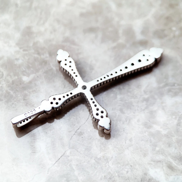 Silver Zircon Cross-ToShay.org