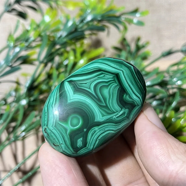 Green Malachite Palm Stone-ToShay.org