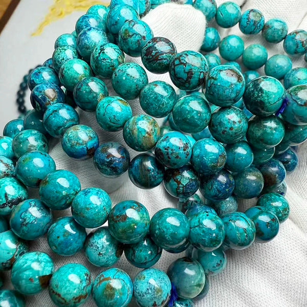 Blue Chrysocolla Azurite Bracelet-ToShay.org