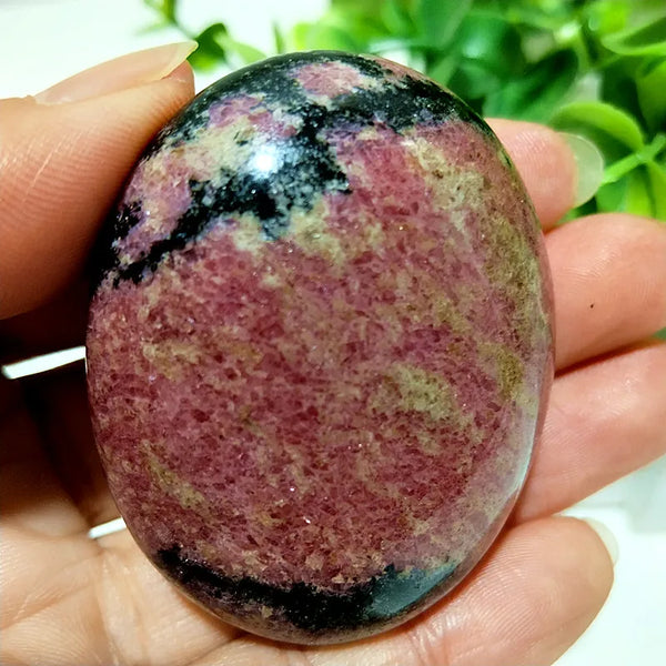 Pink Rosestone Palm Stone-ToShay.org