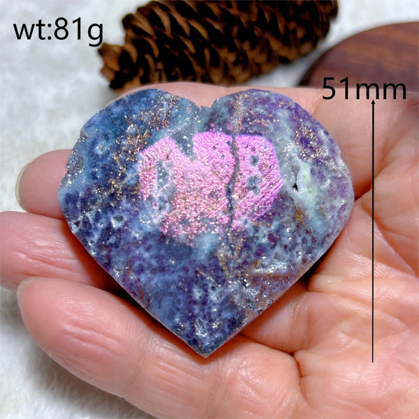Purple Aura Sphalerite Heart-ToShay.org
