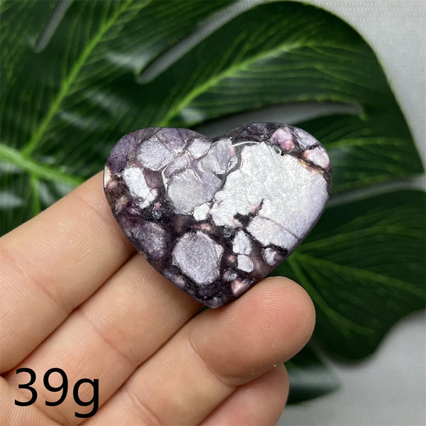 Purple Mica Crystal Heart-ToShay.org